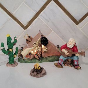 Christmas Around The World Carols Around The Campfire Vintage Santa Guitar 1994